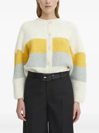 Rodebjer Aldonza Stripe Cardigan In Neutral