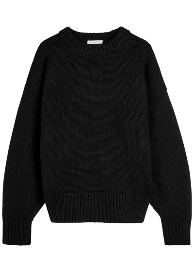 The Row Ophelia Wool And Cashmere-blend Jumper In Black