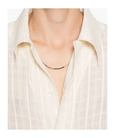 Séfr Ignacio Check-pattern Long-sleeve Shirt In White