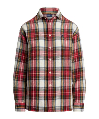 Polo Ralph Lauren Plaid Long-sleeved Shirt In Red