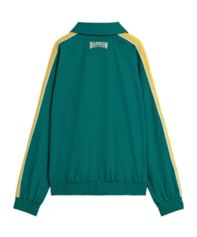 Barrow Zippered Striped Casual Jacket In Green
