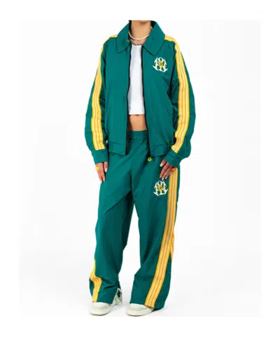 Barrow Zippered Striped Casual Jacket In Green