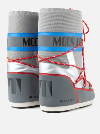 Moon Boot Women Grey Logo Boots In Multi