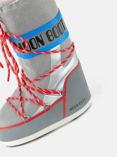 Moon Boot Women Grey Logo Boots In Multi