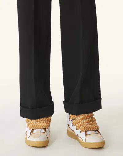 Lanvin Curb Sneakers In Brown