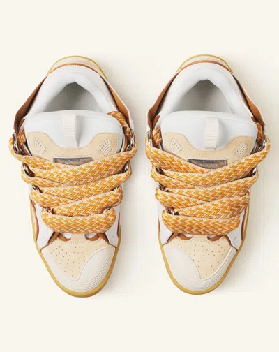 Lanvin Curb Sneakers In Brown