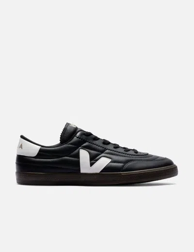 Veja Panenka Black Sneaker With Logo On The Side And Contrasting Heel In Leather Unisex In Black