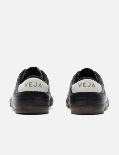 Veja Panenka Black Sneaker With Logo On The Side And Contrasting Heel In Leather Unisex In Black