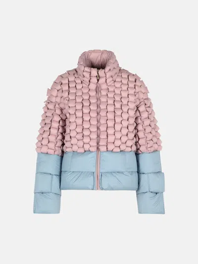 Raxxy Pink Polyamide Down Jacket In Multi