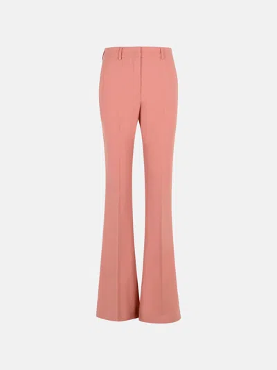 Sportmax 'febe' Flare Tight Pants In Antique Pink Virgin Wool In Pink