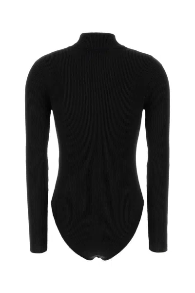 Givenchy High Neck Long Sleeve Bodysuit In Black