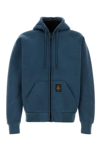 Refrigiwear Denim Blue Cotton Blend Frankie Sweatshirt In Blue