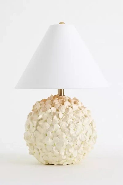 Anthropologie Aster Hydrangea Table Lamp In Neutral