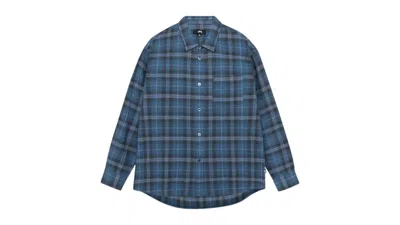 Pre-owned Stussy Men's  Beach Plaid Shirt In Blue
