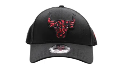 Pre-owned New Era Chicago Bulls Seasonal Infill 9forty Cap (ss25) In Black