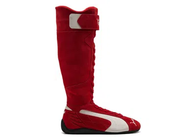 Pre-owned Puma Speedcat Boots Ivory (women's) Sneakers In For All Time Red/frosted Ivory