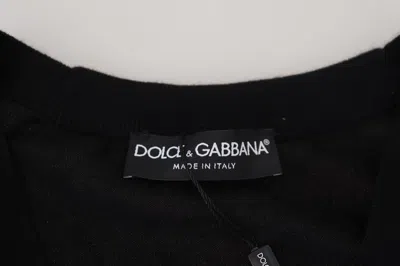 Dolce & Gabbana Black Cashmere Button Down Cardigan Men's Sweater In Black