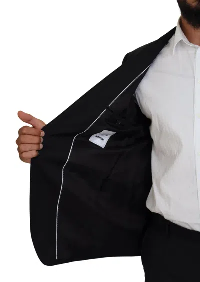 Dolce & Gabbana Black Single Breasted 2 Piece Martini Men's Suit In Black