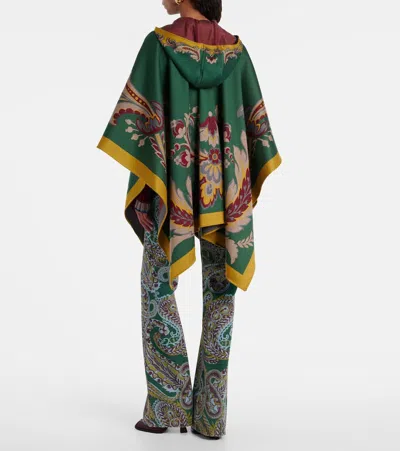 Etro Cape With Pasly Motif Scarves And Foulards Multicolor In Green