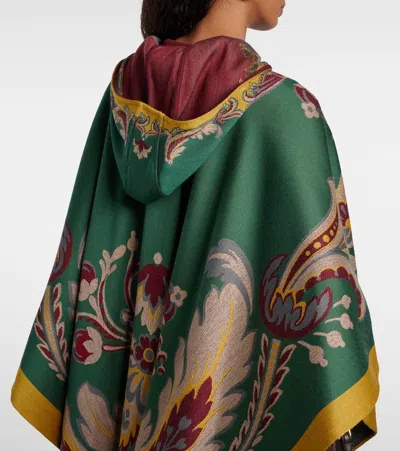 Etro Cape With Pasly Motif Scarves And Foulards Multicolor In Green