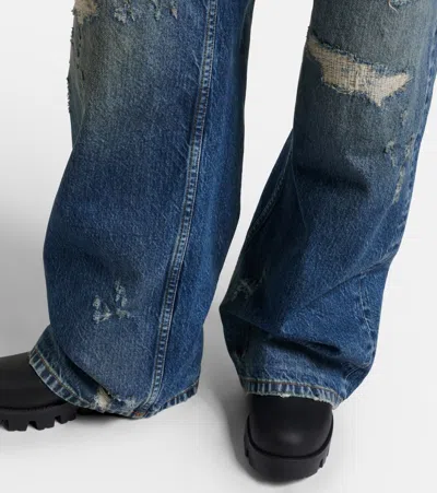 Dolce & Gabbana Wide-leg Trousers With Five Pockets And Belt Loops In Blue