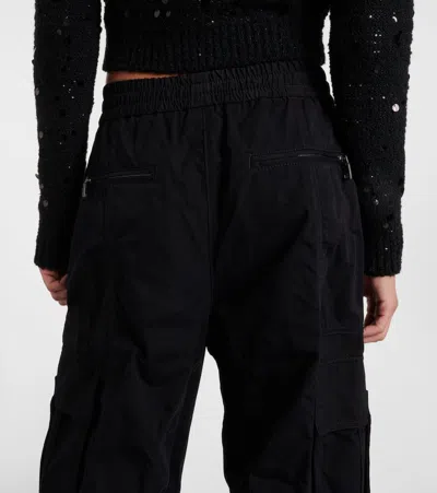 Dolce & Gabbana Waxed Faille Cargo Pants In Black