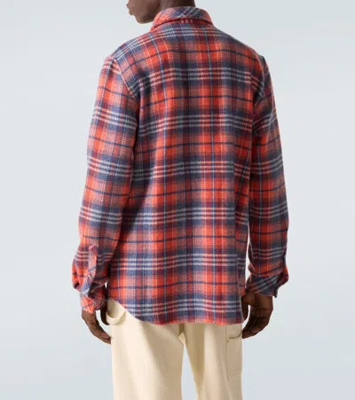 God's True Cashmere Americana Cashmere Shirt With Amethyst In Red