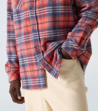 God's True Cashmere Americana Cashmere Shirt With Amethyst In Red