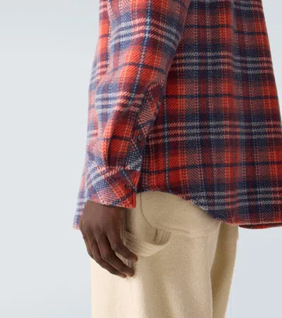 God's True Cashmere Americana Cashmere Shirt With Amethyst In Red