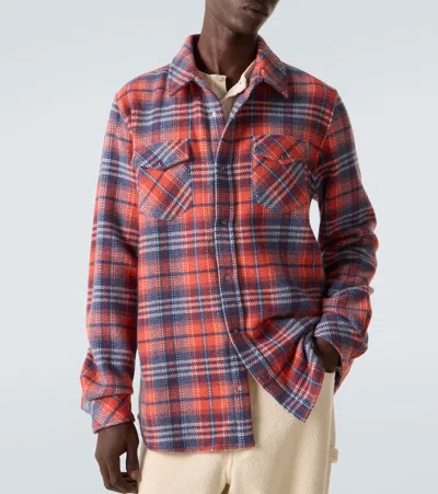 God's True Cashmere Americana Cashmere Shirt With Amethyst In Red