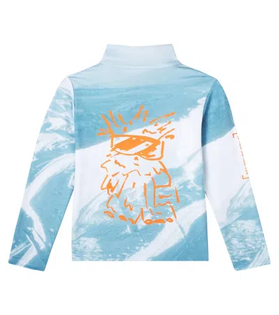 Bogner Chris Logo Printed Technical Half-zip Top In Multi