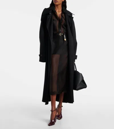 Ferragamo Peep Toe Wedge Sandals In Bordeaux In Purple