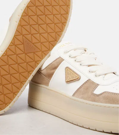 Prada 'downtown Bold' Sneakers In White