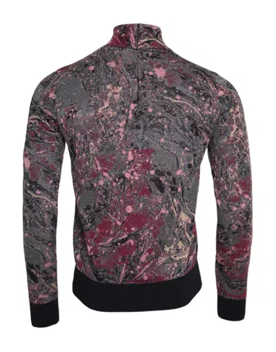 Dolce & Gabbana Multicolor Graphic Turtle Neck Men Men's Sweater In Multi