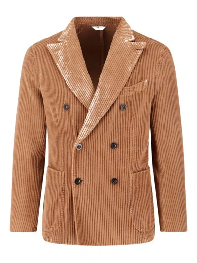 Boglioli Terracotta Brown Double-breasted Jacket In Brown