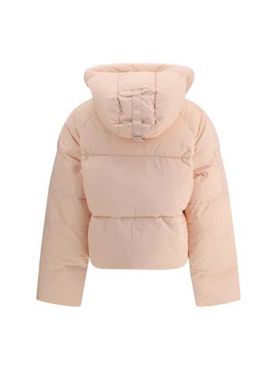Canada Goose Insulated Hooded Quilted Long Sleeve Jacket In Pink