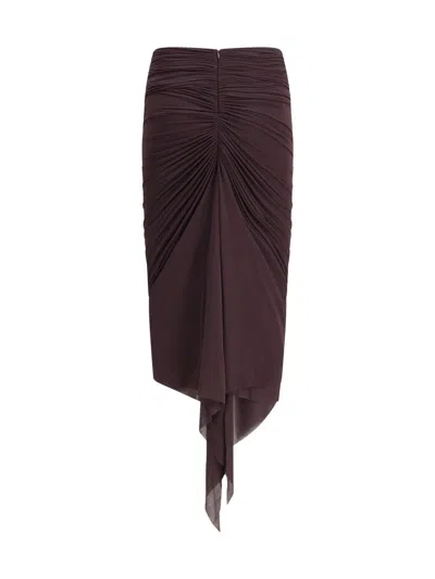 Francesco Murano Draped Midi Skirt In Purple
