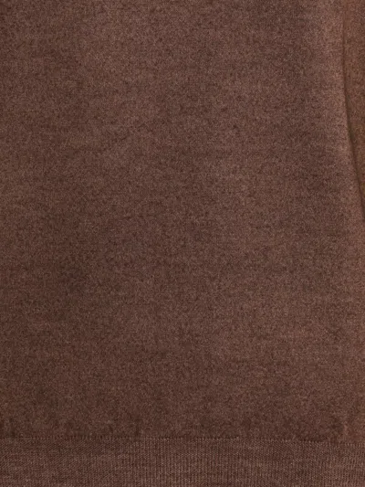 Cruciani Wool Green Turtleneck In Brown