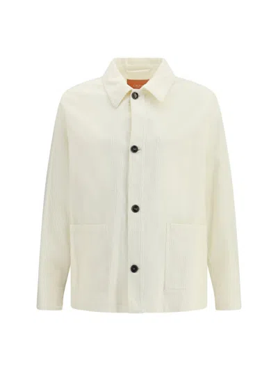 Cruna Corduroy Chore Jacket In White