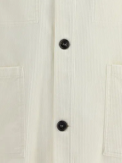 Cruna Corduroy Chore Jacket In White