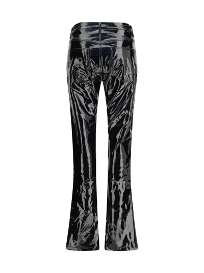 Fiorucci Straight Fit Vinyl Trousers In Black