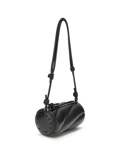 Fiorucci Black Lamb Ovis Aries Aries Shoulder Bag In Black