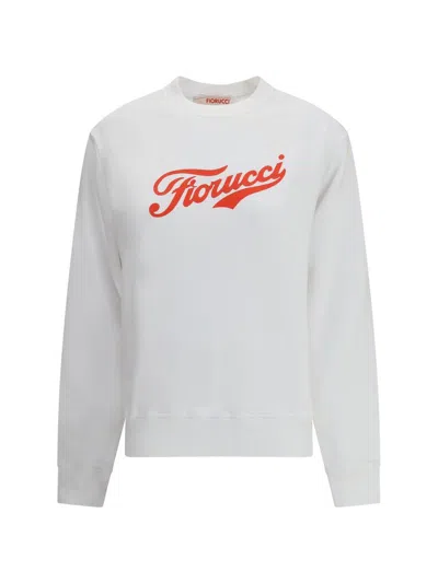 Fiorucci Varsity Logo Regular Sweatshirt In White