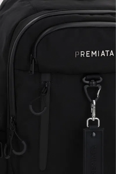 Premiata Side And External Zip Pockets Shoulder Straps Handle In Black