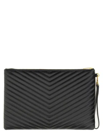 Saint Laurent Pouch Monogram In Black