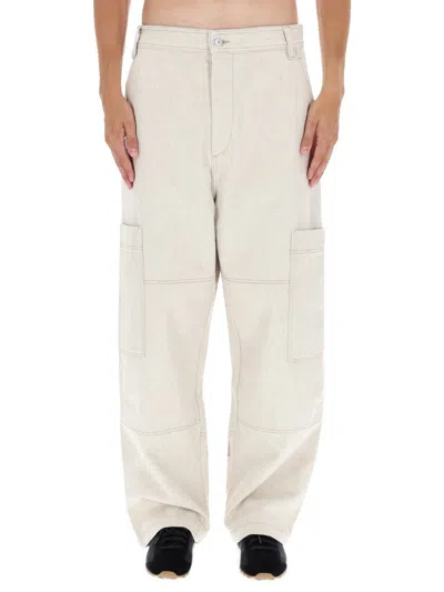 Jacquemus Cargo Trousers With Pockets And Loops In White