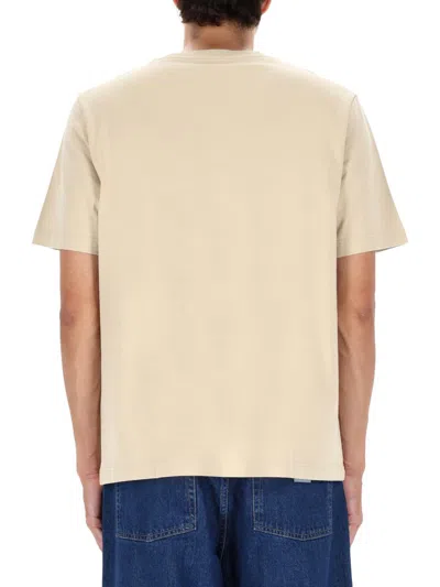 Maison Kitsuné Crew Neck Short Sleeve Relaxed Fit T-shirt In Neutral