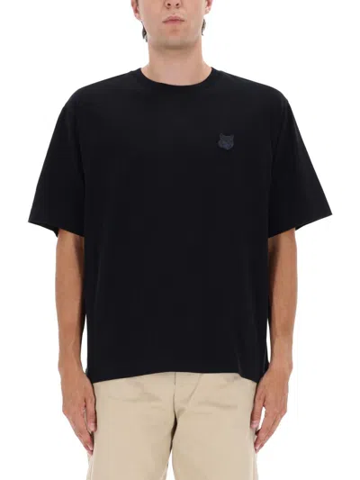 Maison Kitsuné Fox Patch T-shirt In Black