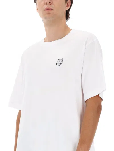 Maison Kitsuné White Bold Fox Head Patch Comfort T-shirt In White