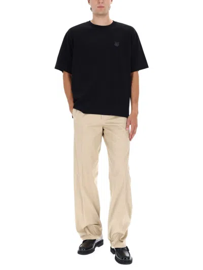 Maison Kitsuné Fox Patch T-shirt In Black